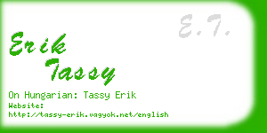 erik tassy business card